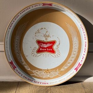 1960's-1970's Miller High Life Beer 13 inch tray Milwaukee Wisconsin